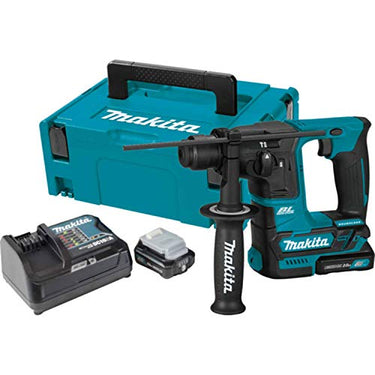 Makita HR166DSMJ cordless hammer drill for SDS-PLUS 10.8 V / 4.0 Ah, 2 batteries + charger in MAKPAC Petrol on sale
